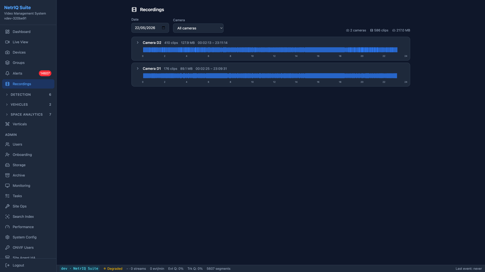 NetrIQ recordings: playback with event-anchor seek